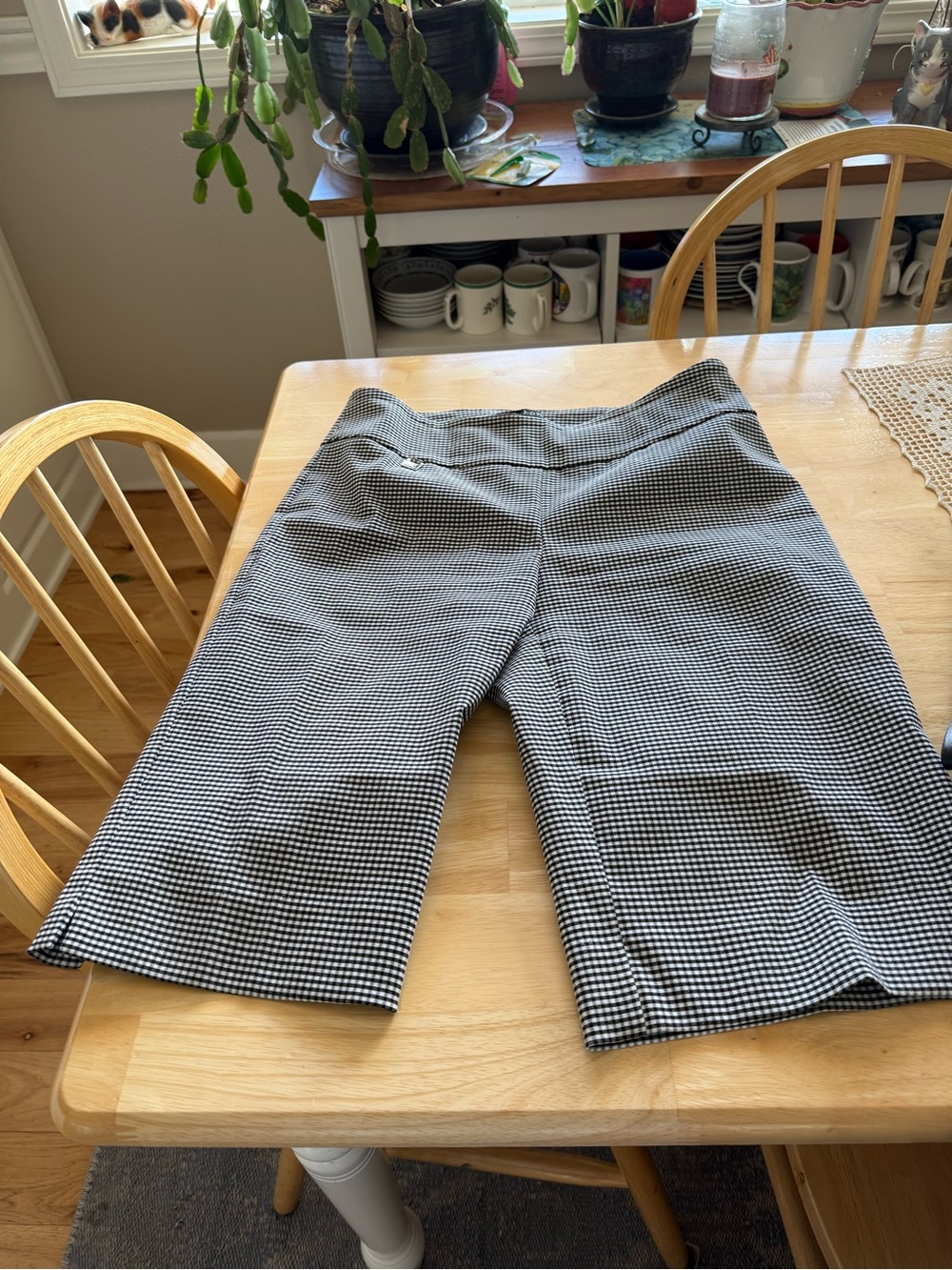 Peck & Peck Black and White Gingham Girls' Shorts